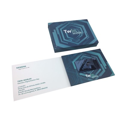 5" IPS A4 Standard Soft Cover Business Video Brochure Card