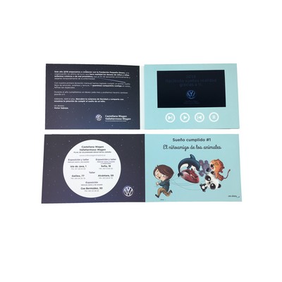 4" IPS A5 Standard Hard Cover Business Video Brochure Card